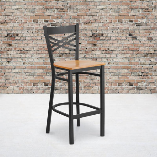 Flash Furniture XU-6F8BXBK X-Back Bar Stool