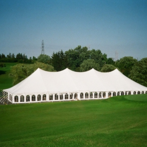 White tent outdoors