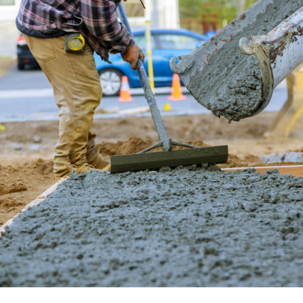 Contractor RentalsConcrete being poured and leveled