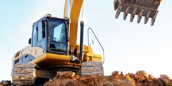 Loader working on a clear day