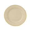 7 Wide Rim, Ivory w/Gold Band Salad Plate