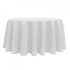 White 120 cotton/polyester round tablecloth