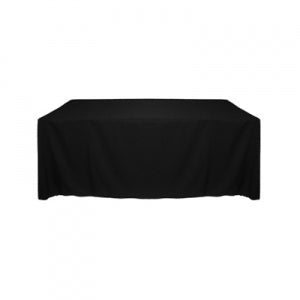 Black 54 x 120 cotton/polyester rectangular tablecloth