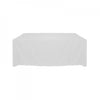 White 54 x 120 cotton/polyester rectangular tablecloth