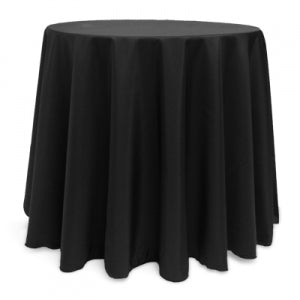 Black 90 cotton/polyester round tablecloth