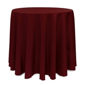 Burgundy 90 cotton/polyester round tablecloth