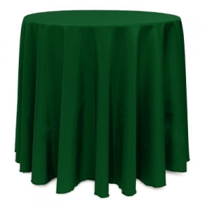 Hunter green cotton/polyester tablecloth 90 round