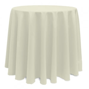 Ivory 90 cotton/polyester round tablecloth