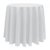 White 90 cotton/polyester round tablecloth